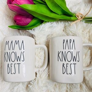 Rae Dunn. Mama knows best and Papa knows best